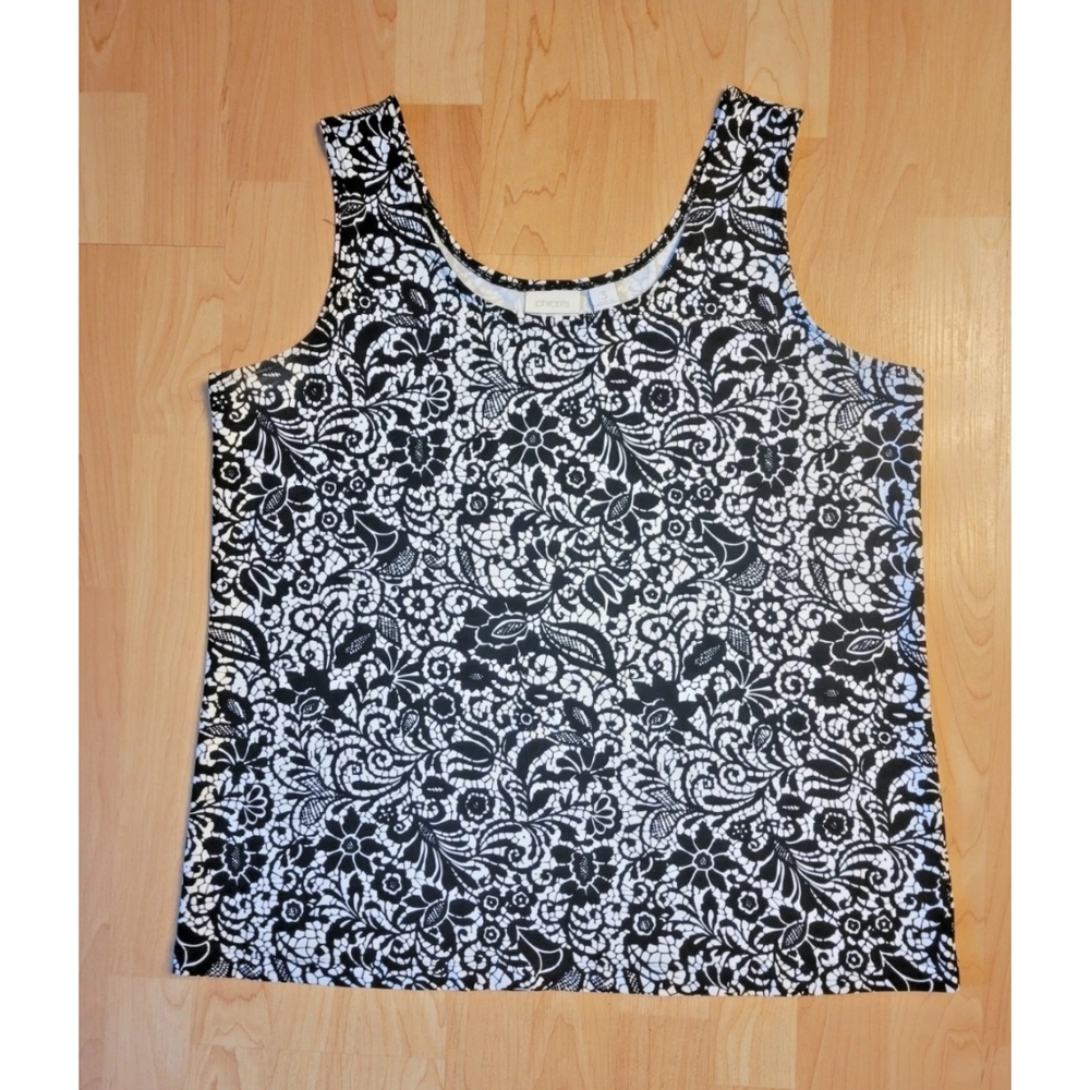FREE W BUNDLE Chico's lace print tank top